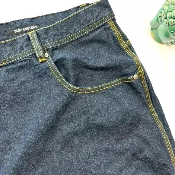 Ecko  Unltd Oversized Retro “90’s” Carpenter Dark Wash  Jean Shorts Size 46B - Picture 8 of 13